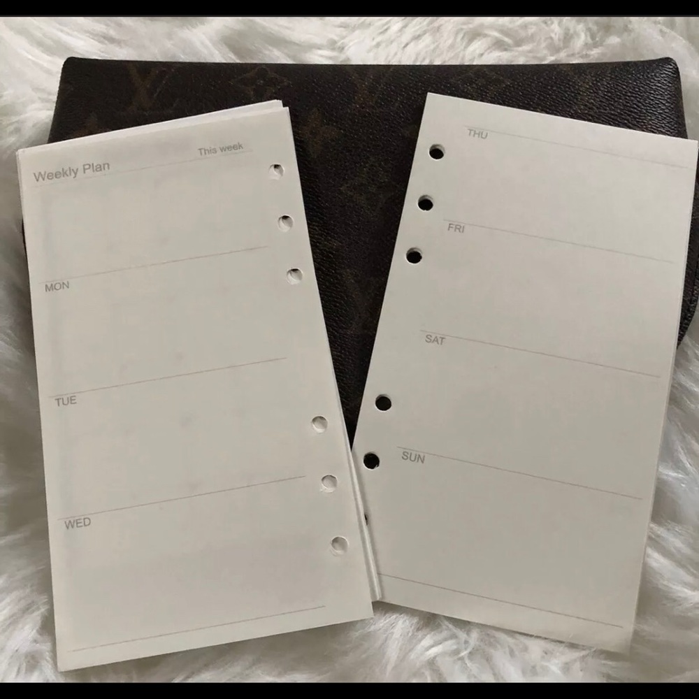 Agenda-MM-Insert-Monthly-Weekly Refills Fits LV MM - Picture 2 of 3
